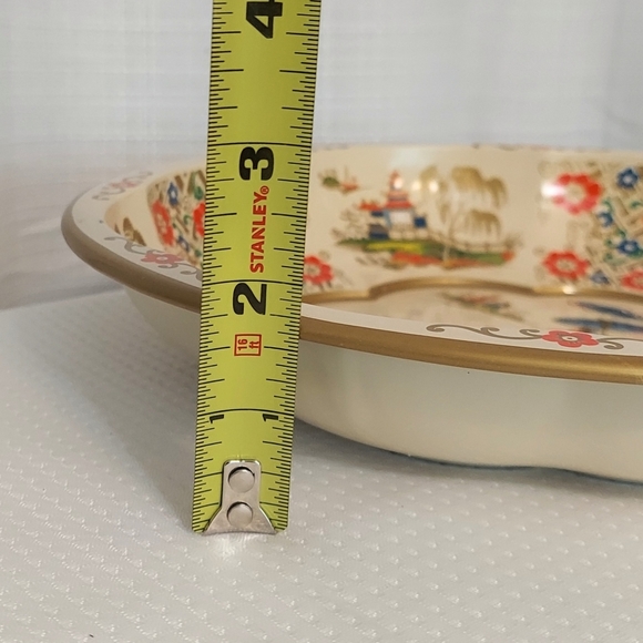 Vintage Daher Ware Metal Tray Asian Oriental Scene Decorated Plate England 1971 - Picture 7 of 8